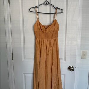 Reformation Wilfred Orange Midi linen Dress